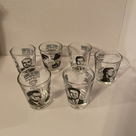 Mug Shots Shot Glasses NEW Great Man Cave Gift - Picture 2 of 3